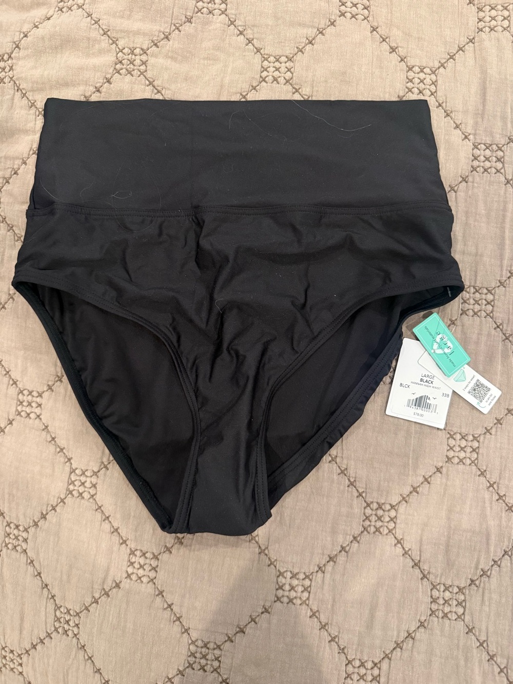 NWT Sunsets High-Waist Black Women’s Bikini Bottoms Large